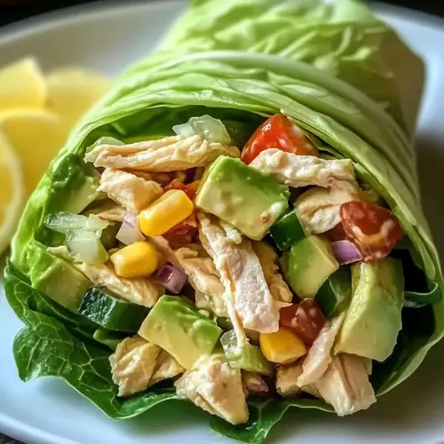 Keto Avocado Chicken Salad Wraps