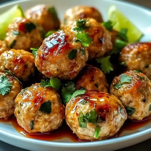 Thai Baked Chicken Meatballs