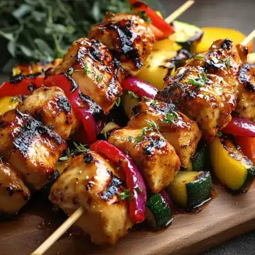 Spicy Honey Grilled Chicken Skewers