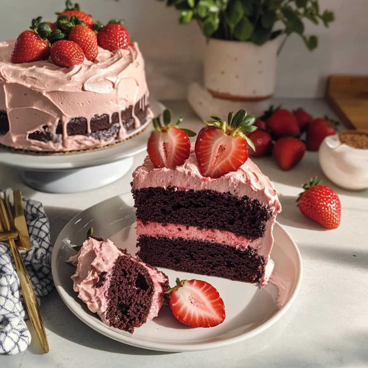 Strawberry Chocolate Cake