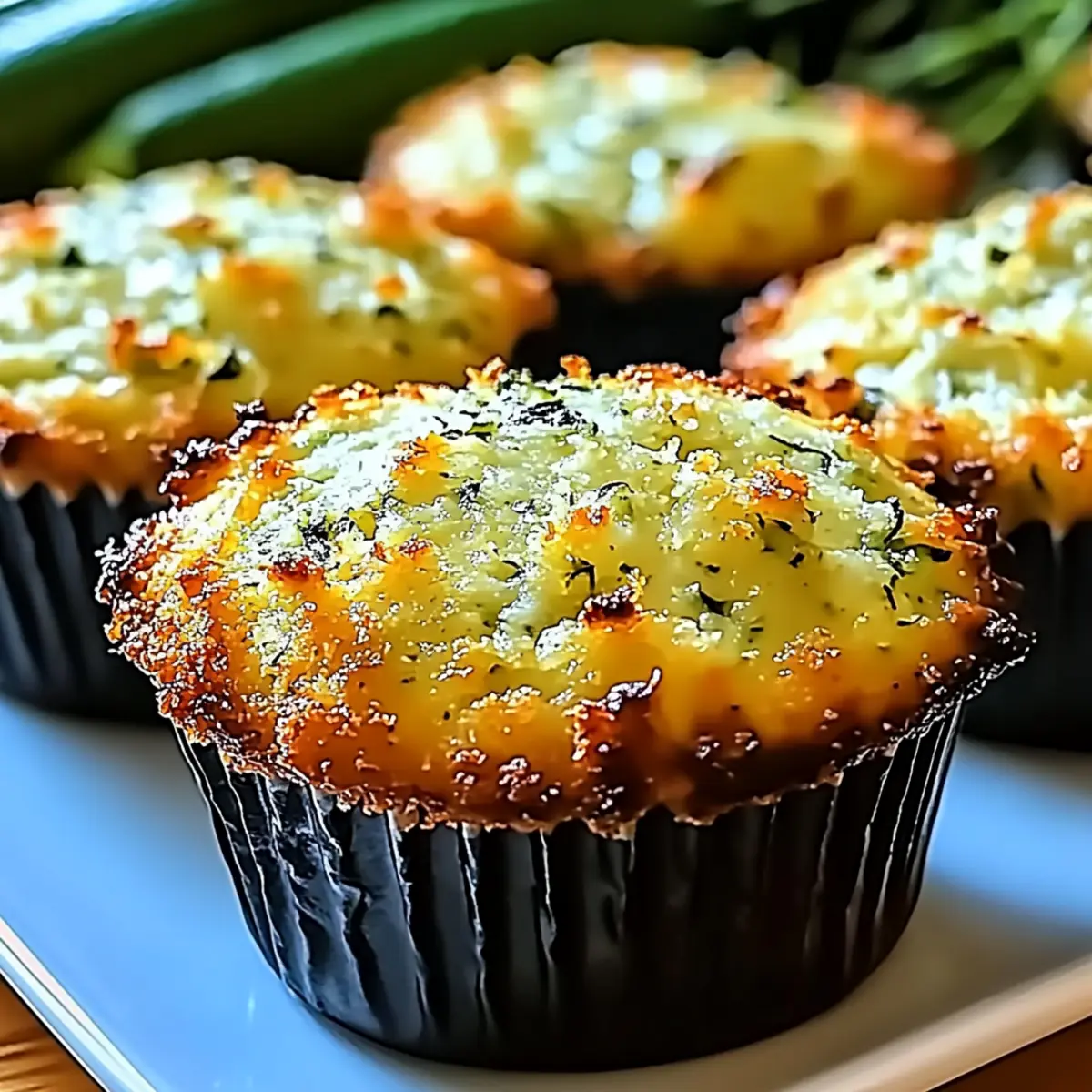 Crispy Parmesan Zucchini Muffins