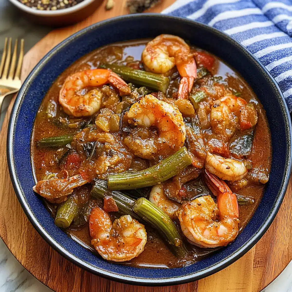 Smothered Okra With Shrimp