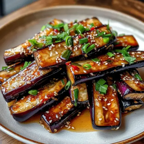 Crispy Eggplant Tossed in Garlic Soy Glaze