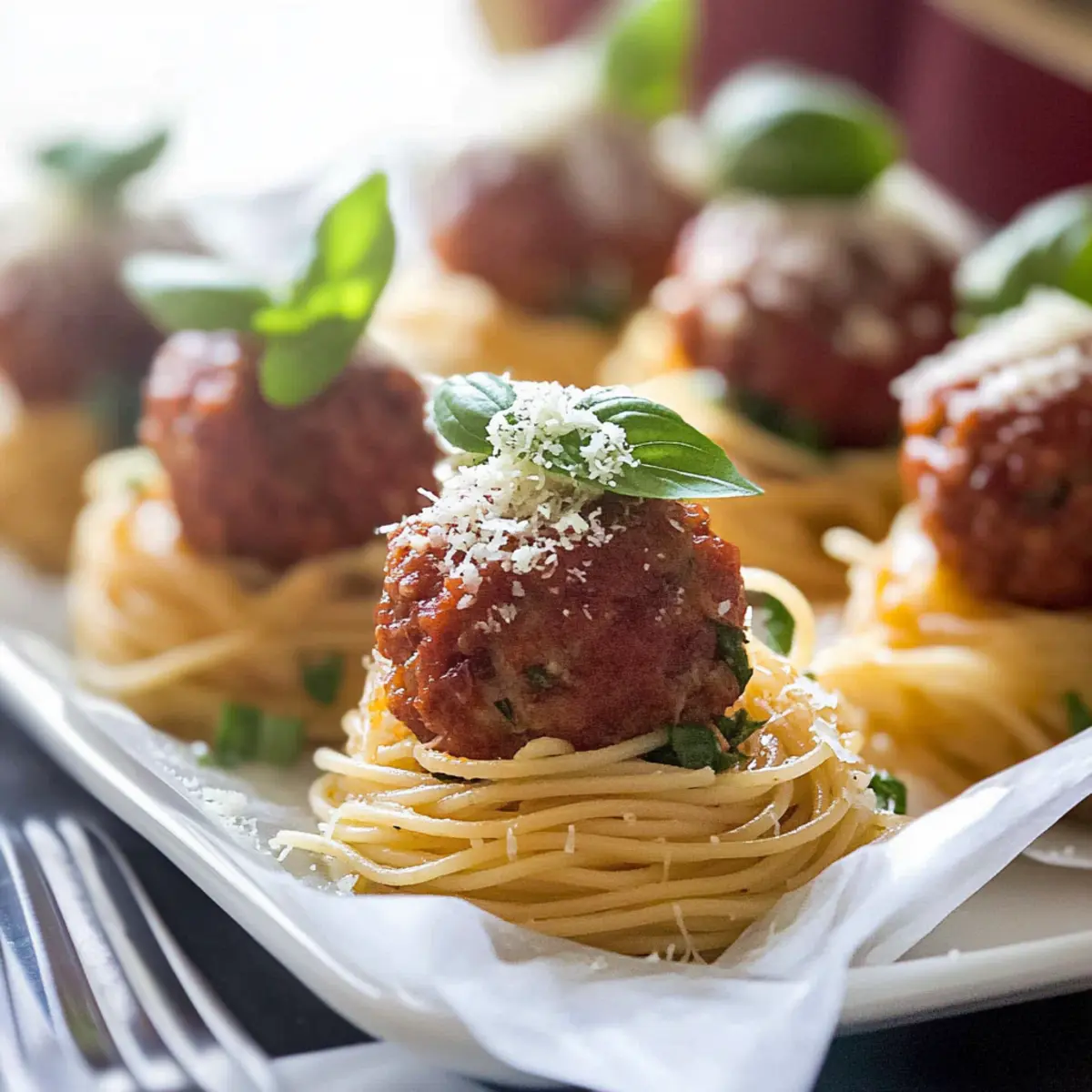 Spaghetti and Italian Meatball Appetizers
