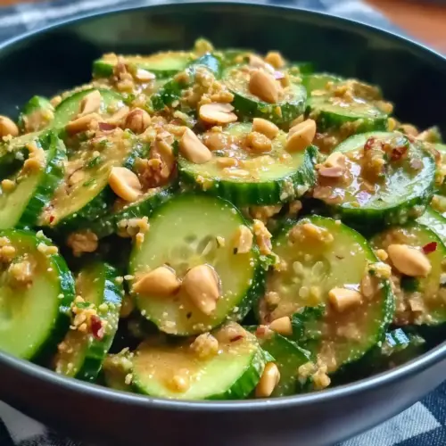 Spicy Peanut Sauce Cucumber Salad