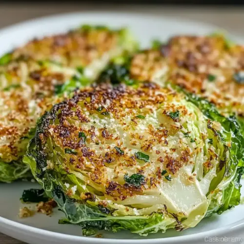 Garlic Parmesan Cabbage Steaks