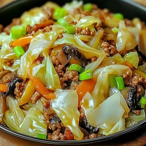 Chinese Ground Beef and Cabbage