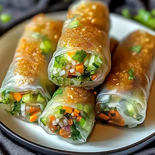 Crispy Rice Paper Spring Rolls