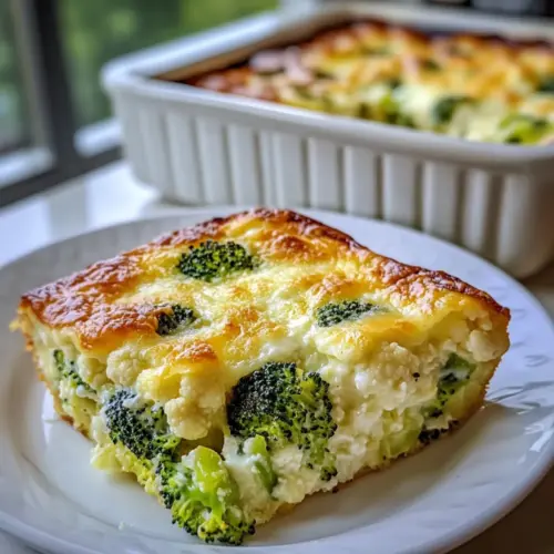 Broccoli and Cauliflower Cottage Cheese Bake