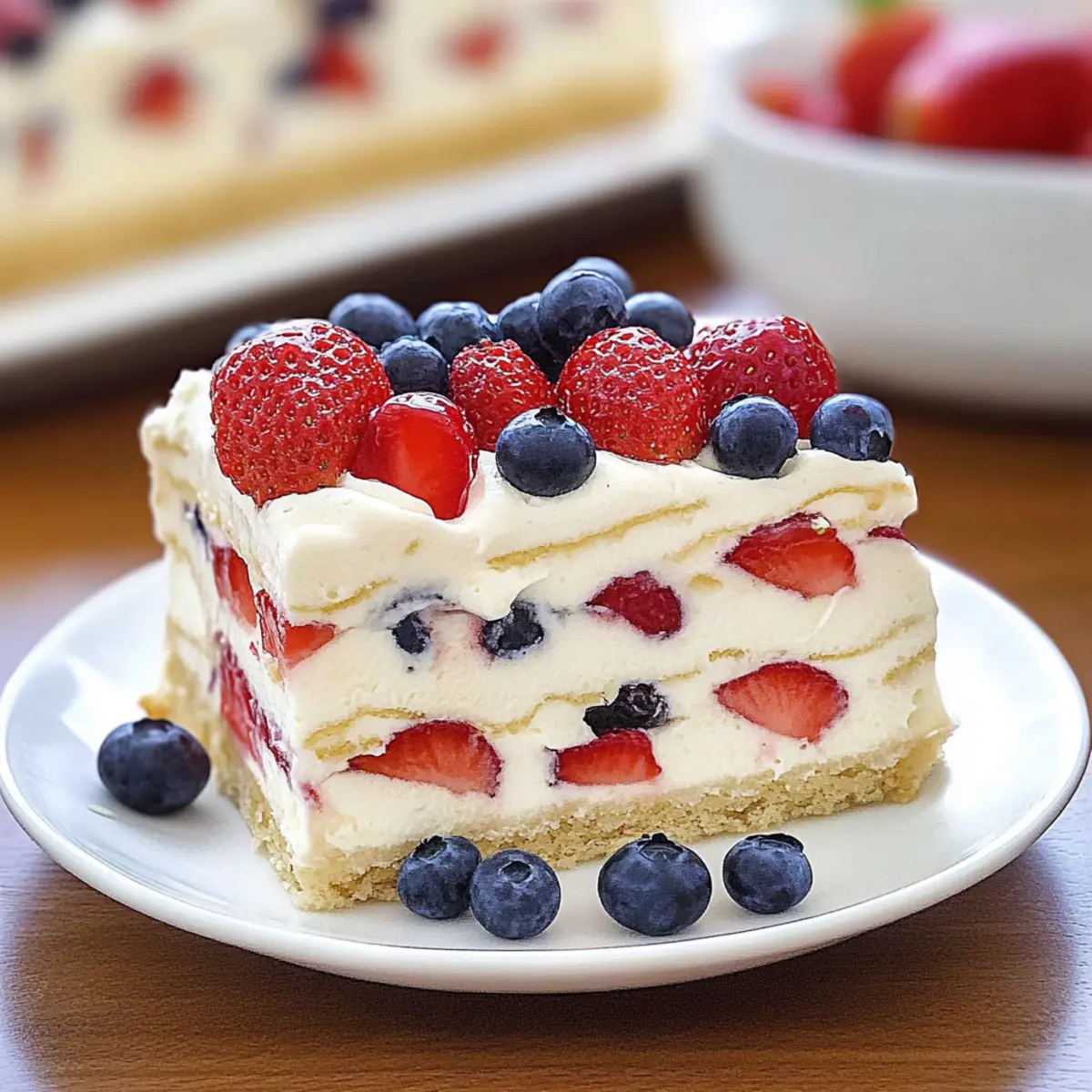 No Bake Summer Berry Icebox Cake