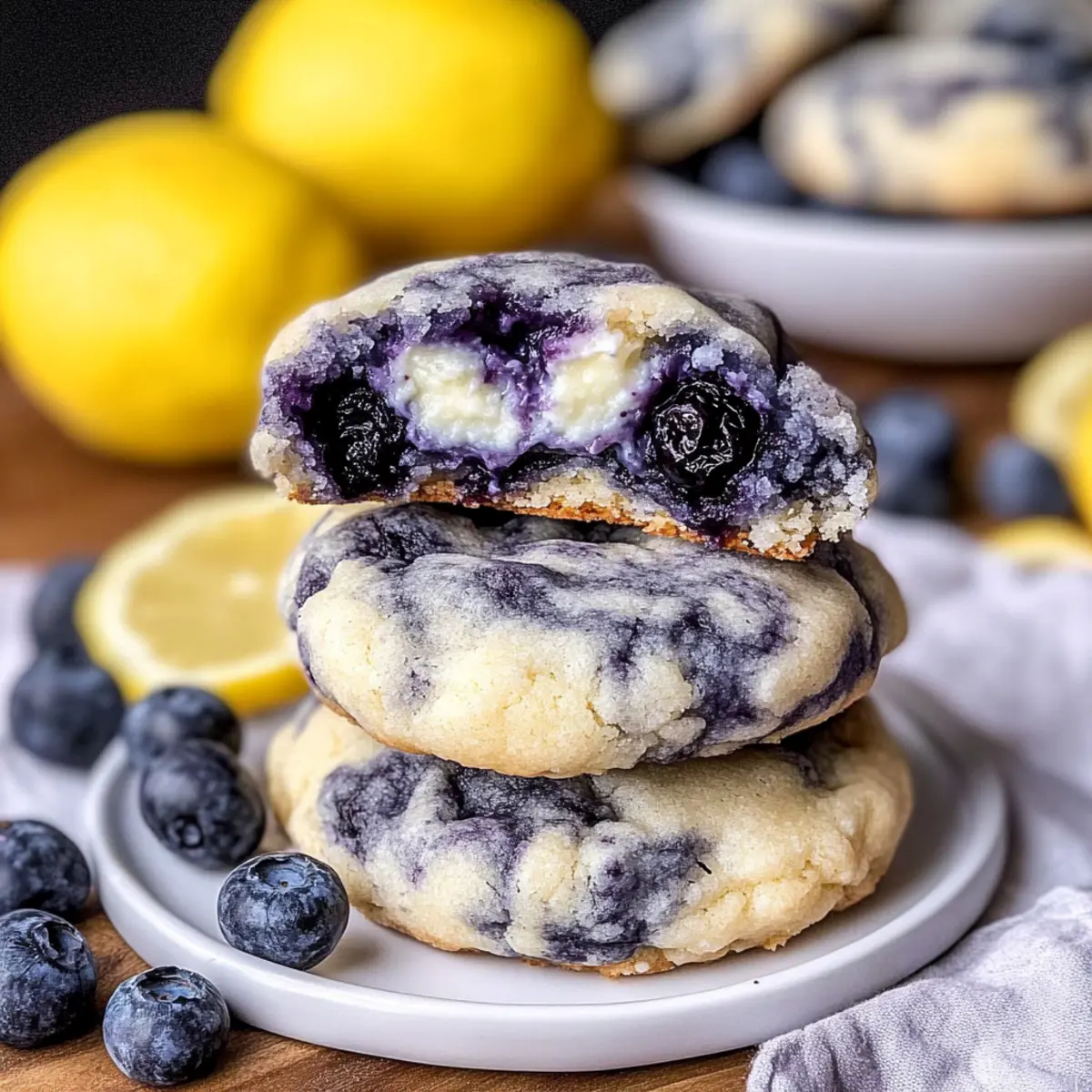 Lemon Blueberry Cheesecake Cookies