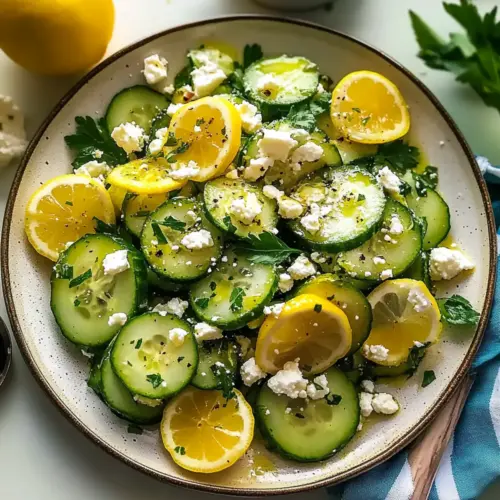 Mediterranean Lemon Cucumber Salad