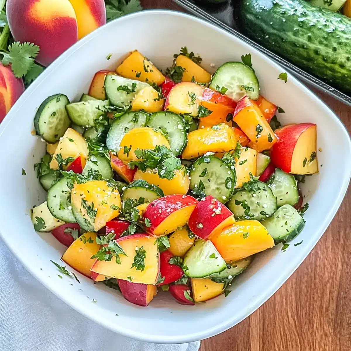 Peach Cucumber Salad