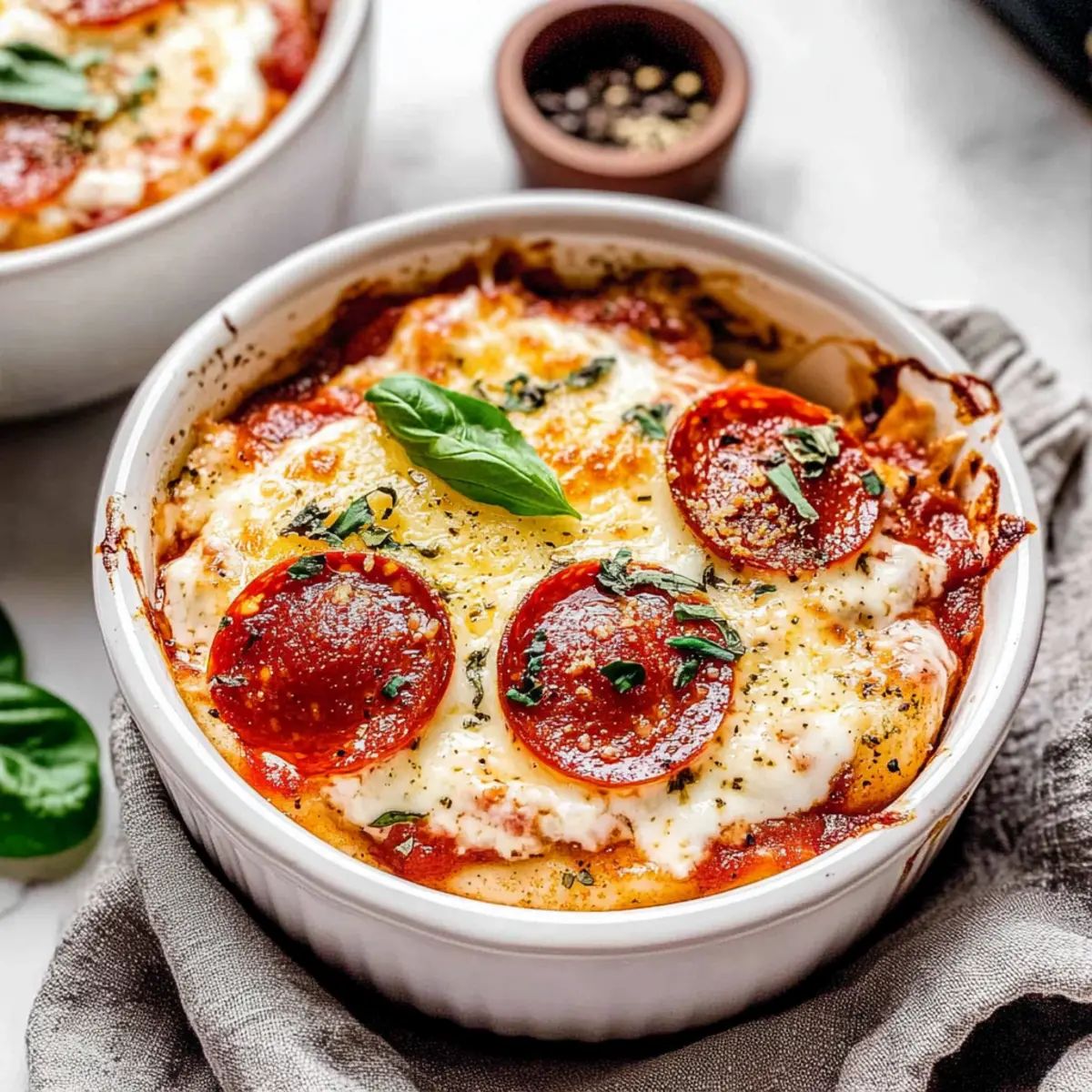 Easy Cottage Cheese Pizza Bowls