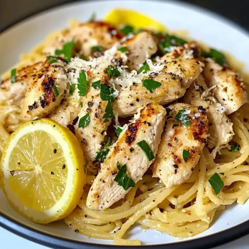 15-Minute Lemon Garlic Chicken Pasta