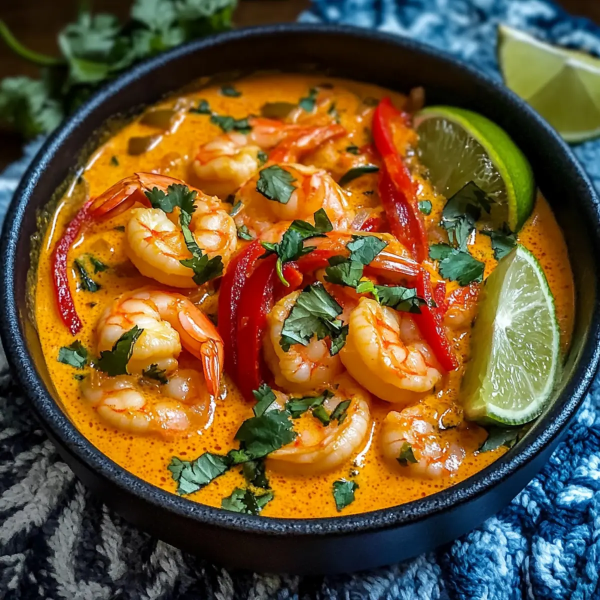 Red Thai Coconut Shrimp Curry