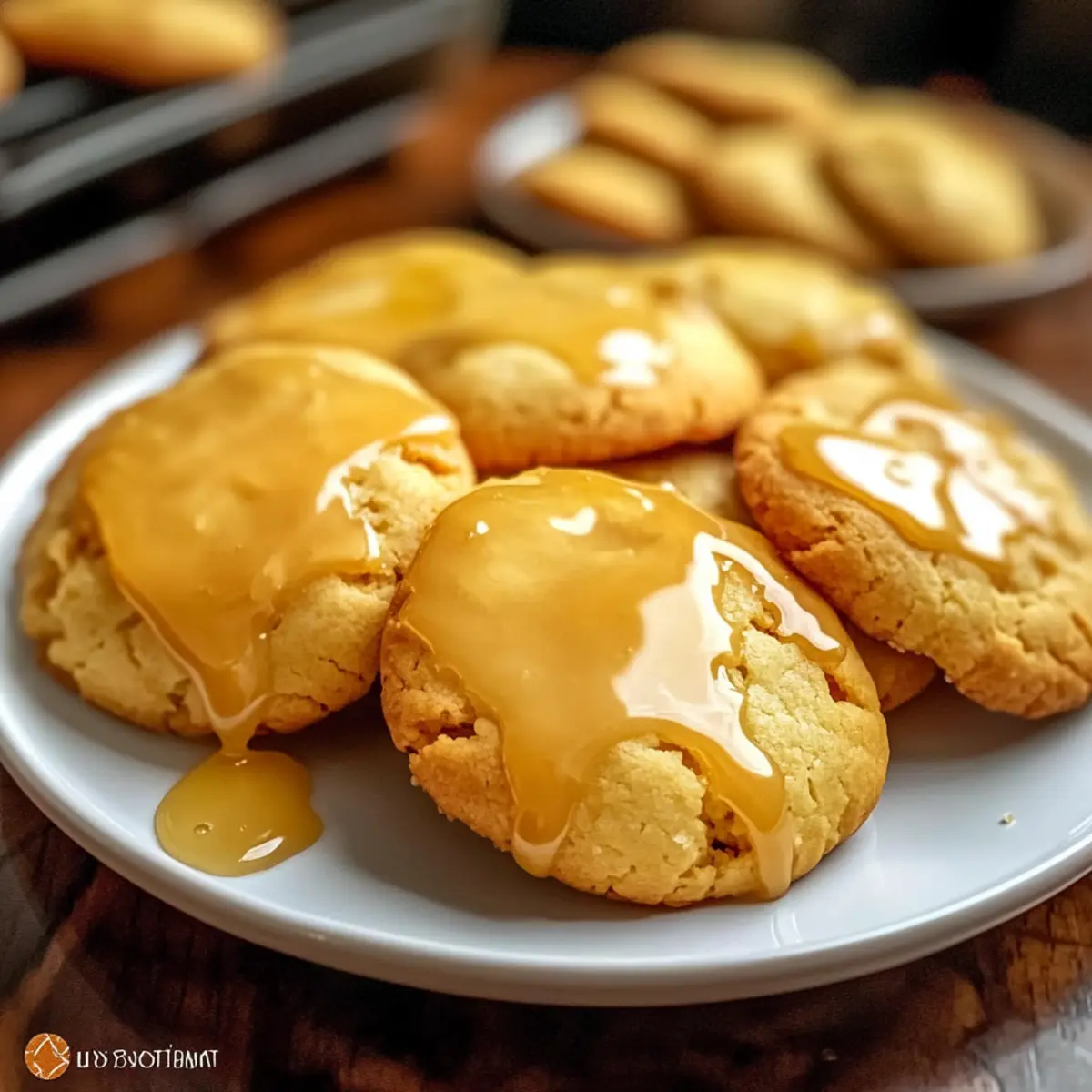 Cornbread Cookies with Honey Glaze