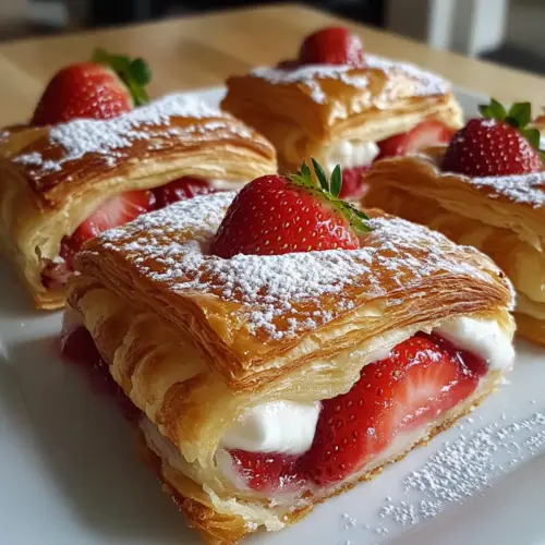 Strawberry Flaky Puff Pastry