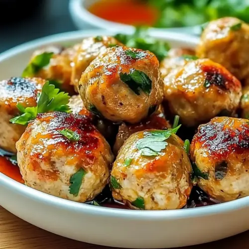 Thai Baked Chicken Meatballs