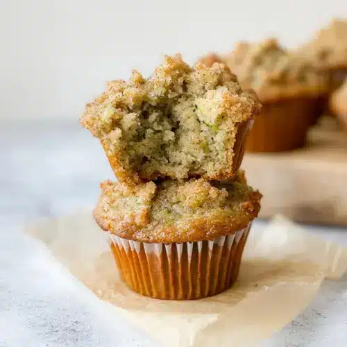 Cinnamon Zucchini Crumb Muffins