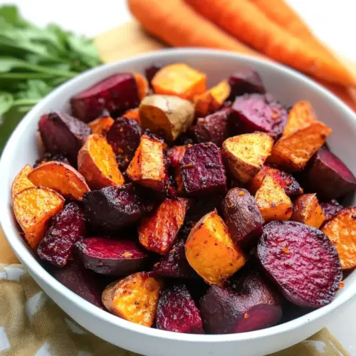 Roasted Beets and Sweet Potatoes with Orange and Ginger