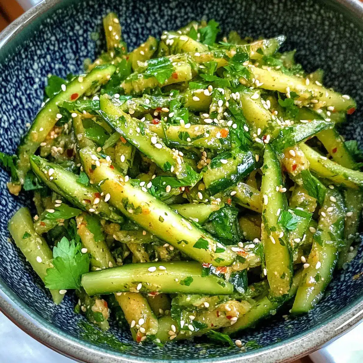 Cucumber Peanut Butter Salad