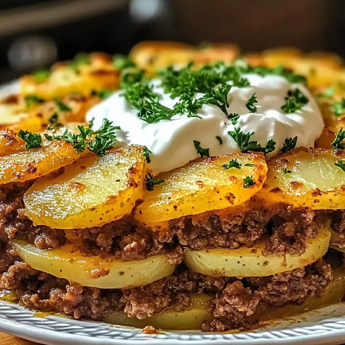 Loaded Beef and Potato Bake