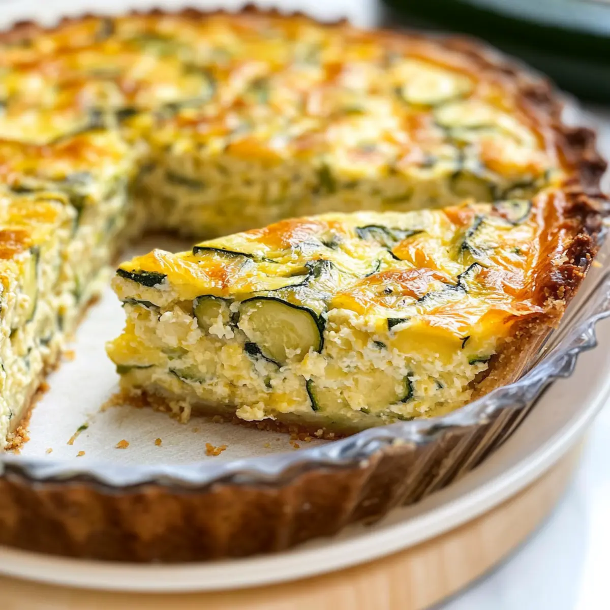 Crustless Cottage Cheese Zucchini Quiche