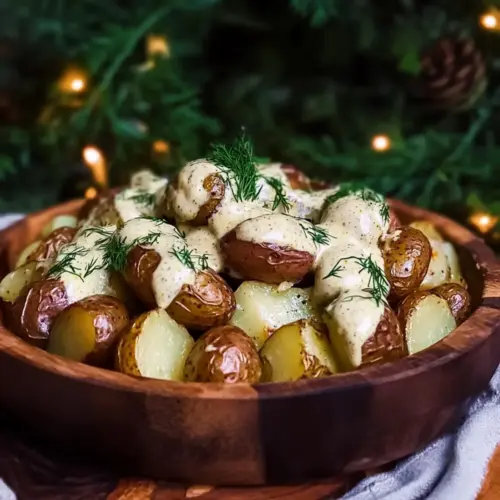 Creamy Mustard Roasted Potatoes