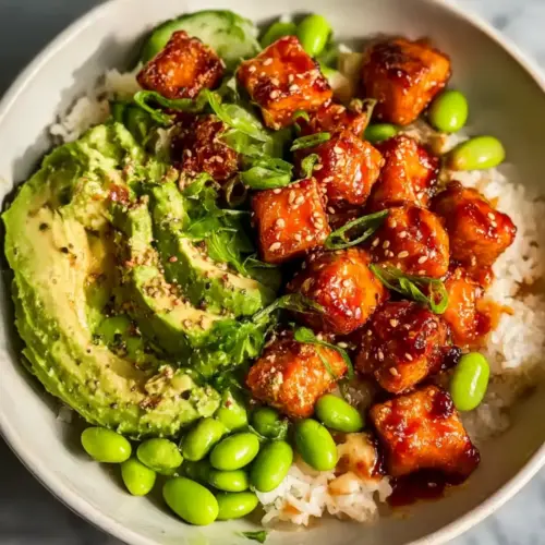 Honey Sriracha Salmon Bowls