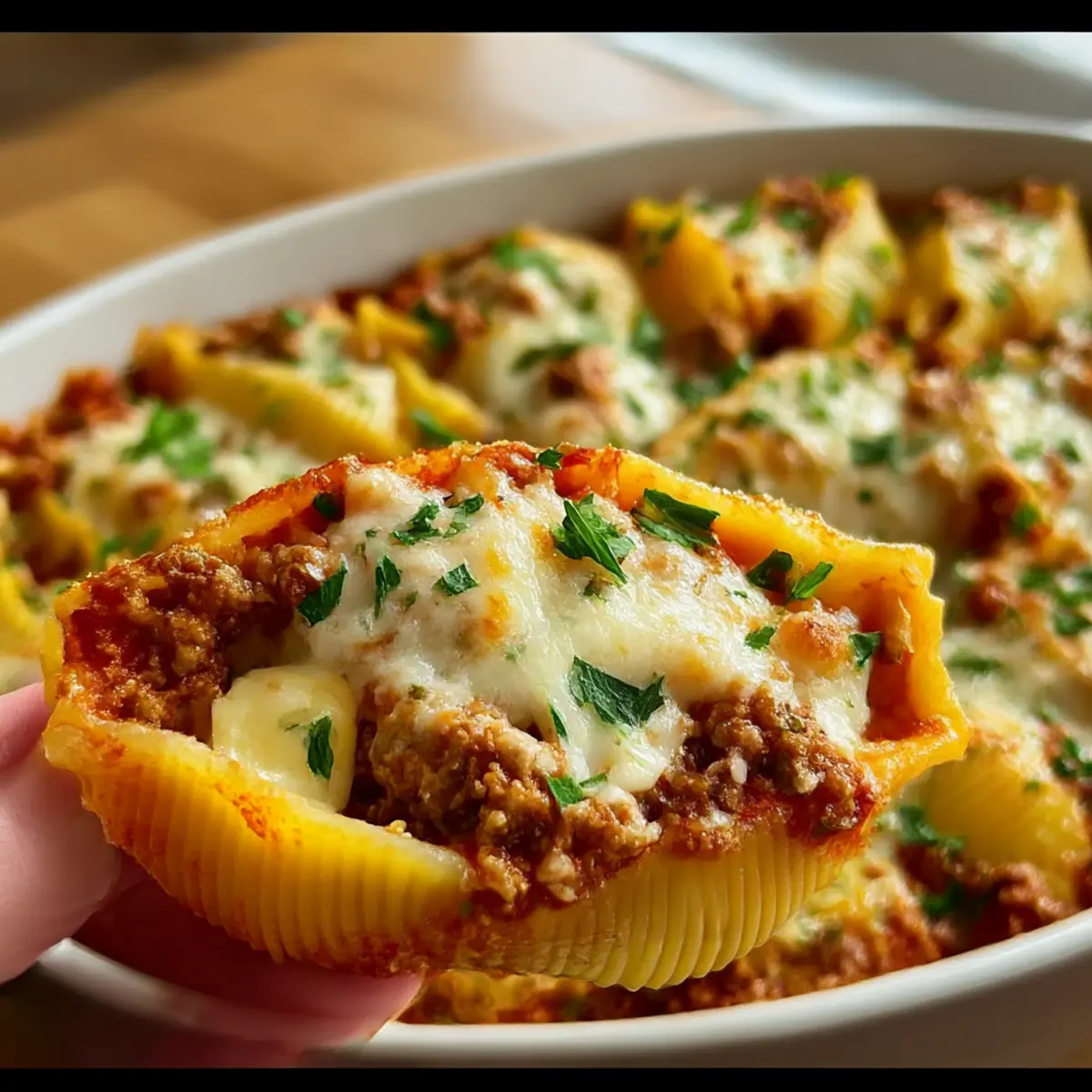 Stuffed Pasta Shells with Ground Beef
