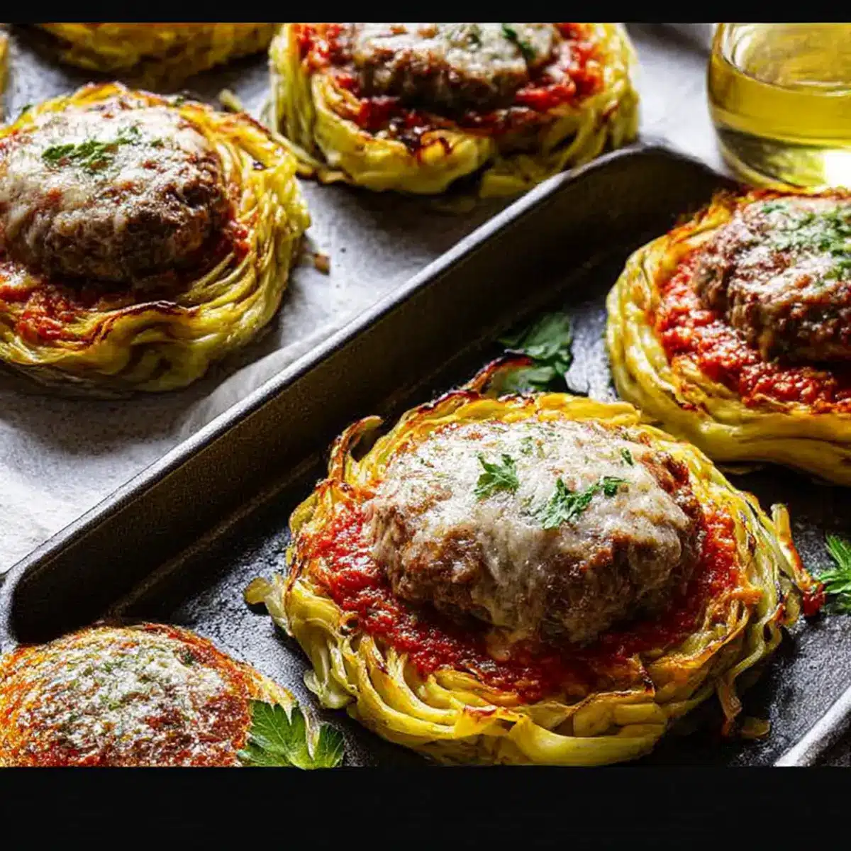 Oven-Baked Cabbage Burgers