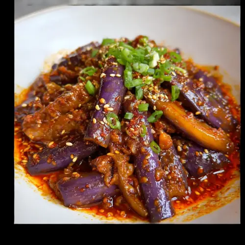Korean Spicy Garlic Eggplant