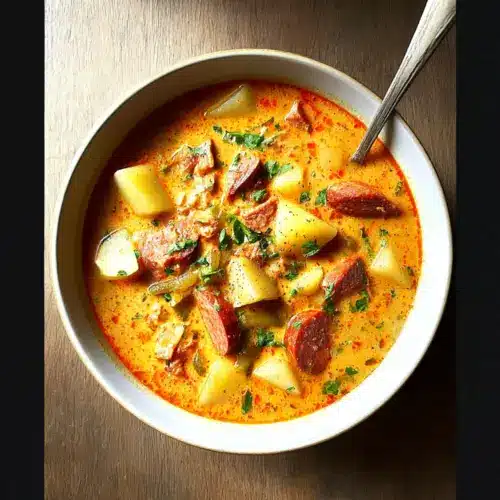 Spanish Potato Soup with Chorizo