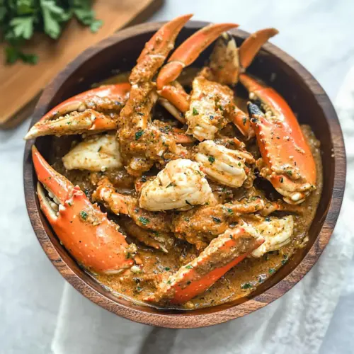 Creamy Garlic Sauteed Crab Claws
