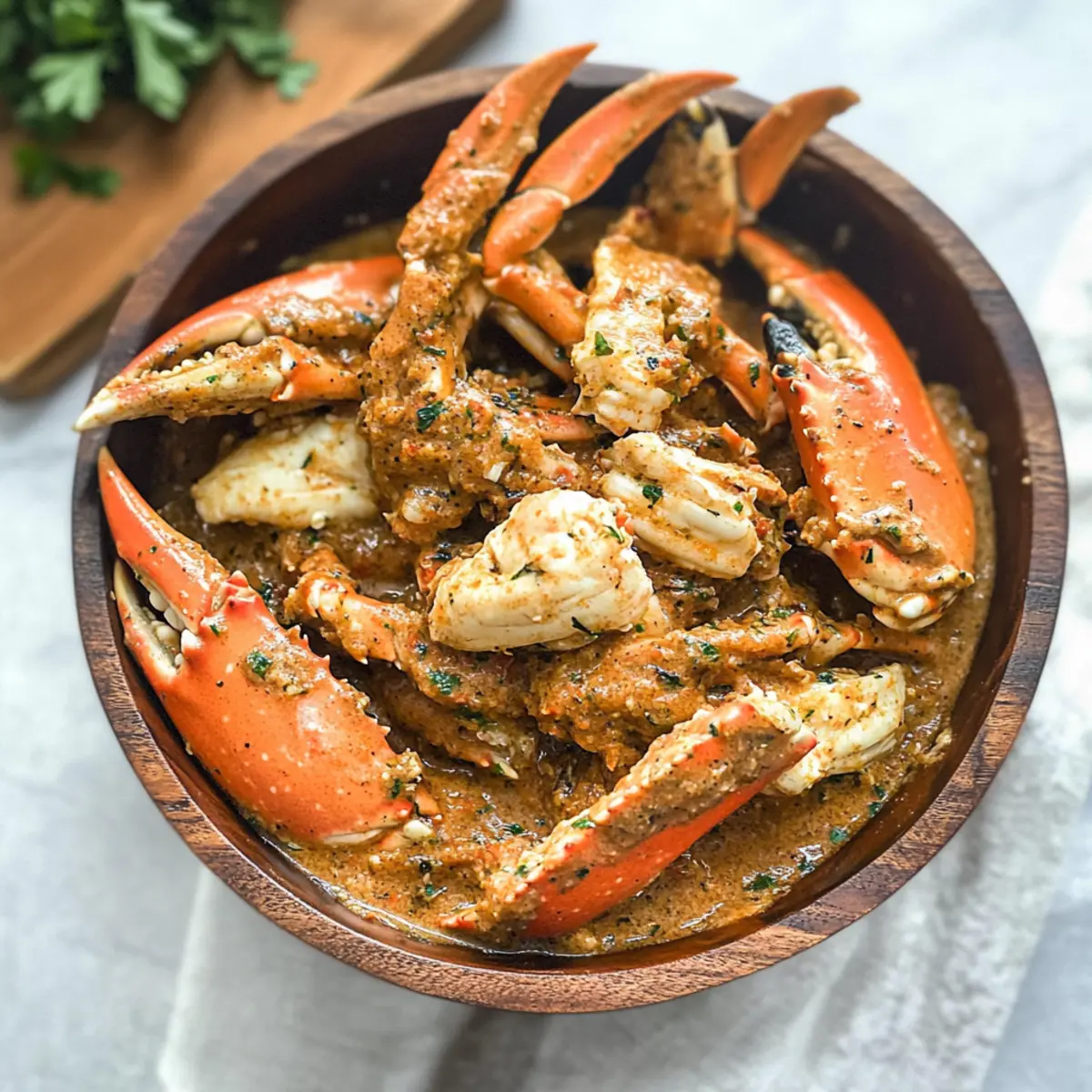 Creamy Garlic Sauteed Crab Claws