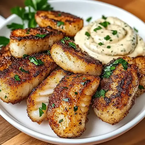 Lemon Butter Fish Bites with Garlic Aioli