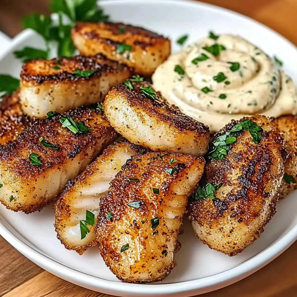 Lemon Butter Fish Bites with Garlic Aioli