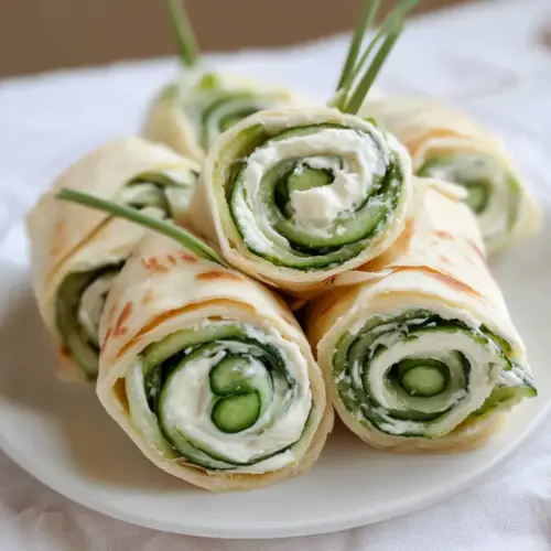 Cucumber and Cream Cheese Sandwich Rolls